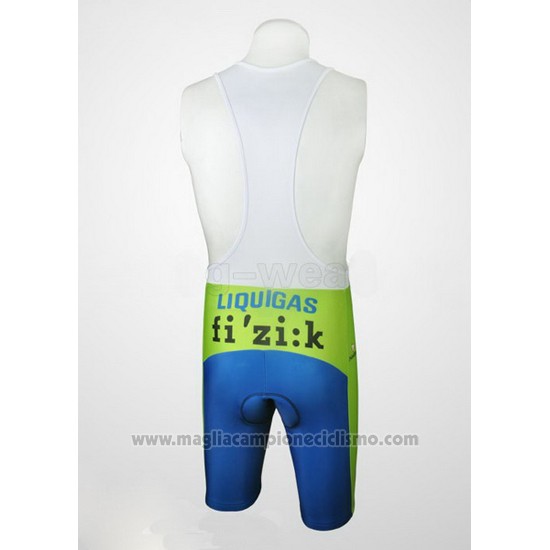 2010 Abbigliamento Ciclismo Liquigas Doimo Blu e Verde Manica Corta e Salopette